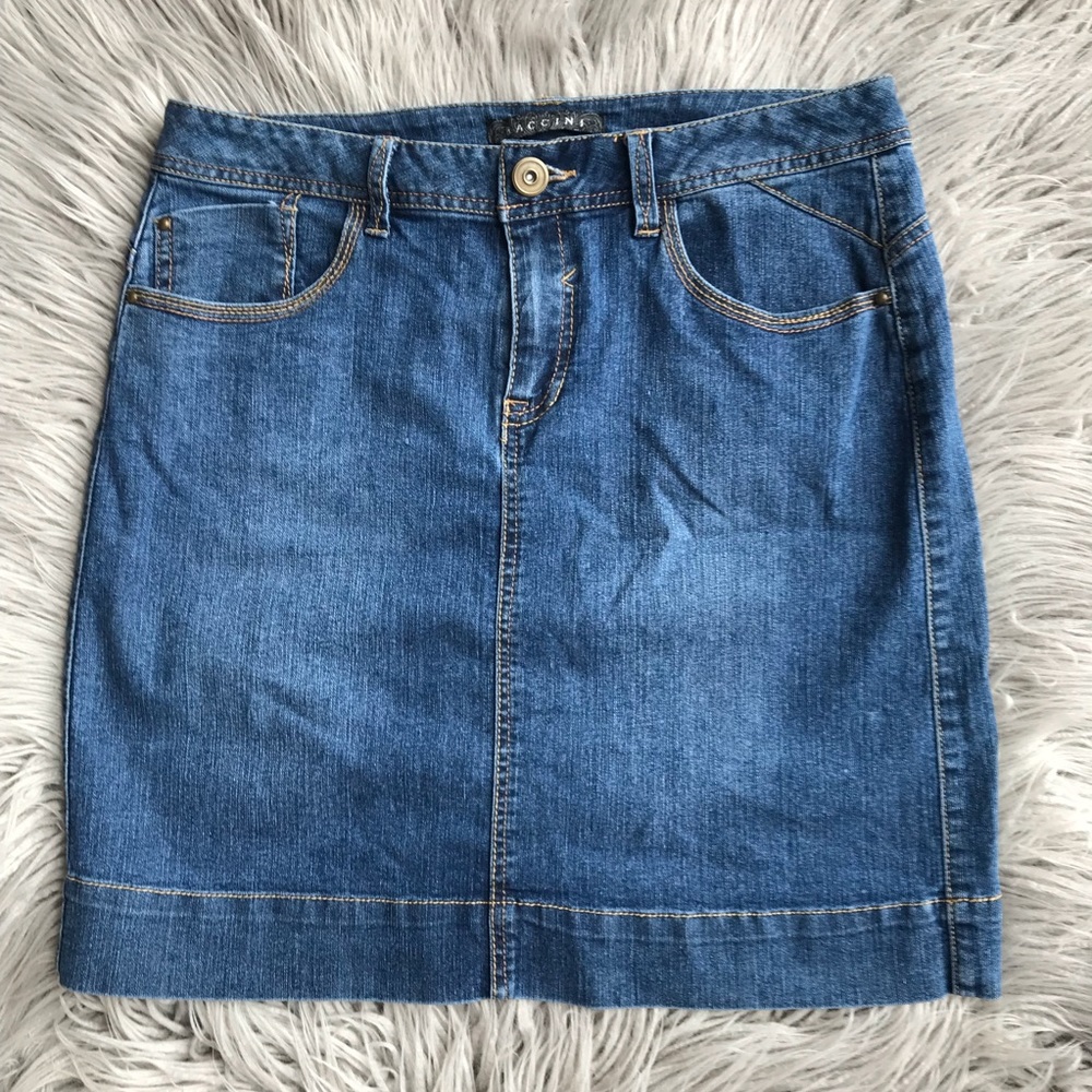 Baccini Denim Medium Wash Skirt Sz 10P